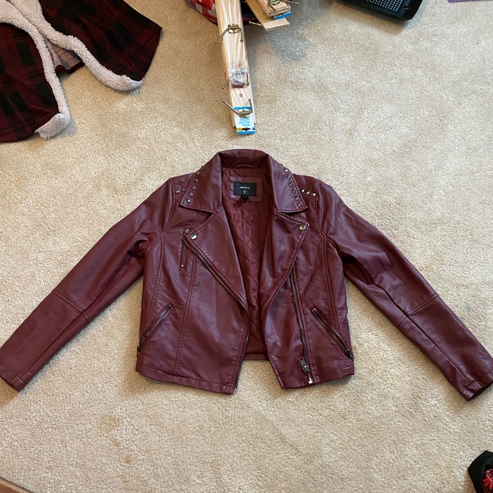 Red leather Jacket
